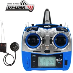 Detrum Blitz-DT9 9CH Smart Programming/Telemetry RC Transmitter Set Blue (TX+SR86A-G)