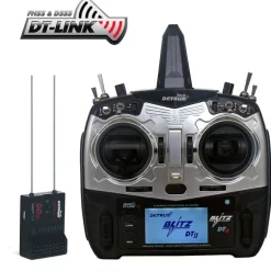 Detrum Blitz-DT9 9CH Smart Programming/Telemetry Long-Range RC Transmitter Set Black (TX+SR86A-G RX)