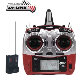 Detrum Blitz-DT9 9CH Smart Programming/Telemetry Long-Range RC Transmitter Set Red (TX+SR86A-G RX)