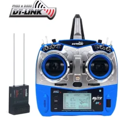 Detrum Blitz-DT9 9CH Smart Programming/Telemetry Long-Range RC Transmitter Set Blue (TX+SR86A-G RX)
