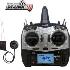Detrum Blitz-DT9 9CH Smart Programming/Telemetry RC Transmitter Set Black (TX+SR86A-G)