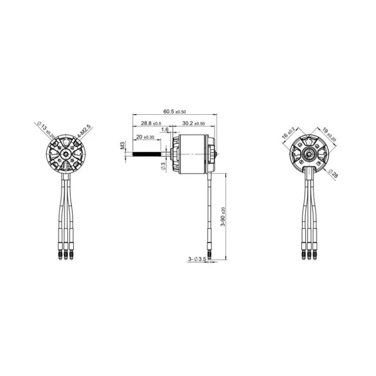 Detrum BM2815A-1100KV Brushless Motor