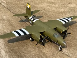 Dynam B-26 Marauder Green 4S Twin-Engine RC Warbird Plane 1.5m Wingspan w/ Flaps