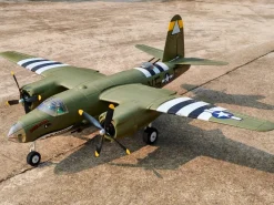 Dynam B-26 Marauder Green 4S Twin-Engine RC Warbird Plane 1.5m Wingspan w/ Flaps