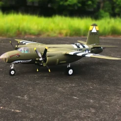 Dynam B-26 Marauder Green 4S Twin-Engine RC Warbird Plane 1.5m Wingspan w/ Flaps