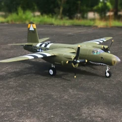 Dynam B-26 Marauder Green 4S Twin-Engine RC Warbird Plane 1.5m Wingspan w/ Flaps