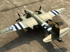 Dynam B-26 Marauder Green 4S Twin-Engine RC Warbird Plane 1.5m Wingspan w/ Flaps