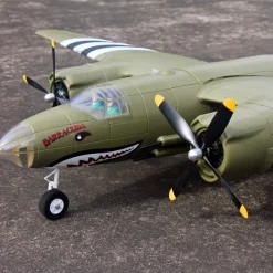 Dynam B-26 Marauder Green 4S Twin-Engine RC Warbird Plane 1.5m Wingspan w/ Flaps