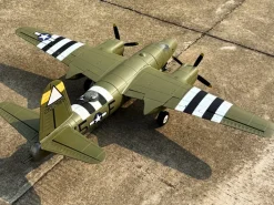 Dynam B-26 Marauder Green 4S Twin-Engine RC Warbird Plane 1.5m Wingspan w/ Flaps