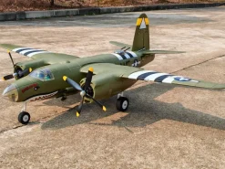 Dynam B-26 Marauder Green 4S Twin-Engine RC Warbird Plane 1.5m Wingspan w/ Flaps