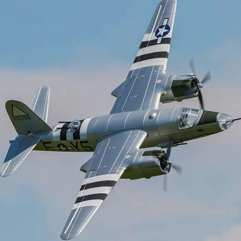 Dynam B-26 Marauder 4S RC Twin Warbird Plane 1.5m w/ Flaps