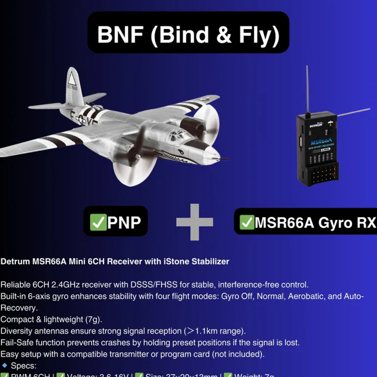 Dynam B-26 Marauder 4S RC Twin Warbird Plane 1.5m w/ Flaps