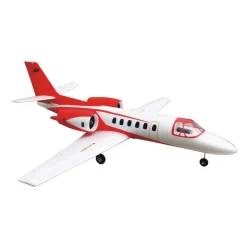 Dynam Cessna 550 Turbo Jet V2 Red 4S Twin 64mm EDF RC Jet w/ Flaps