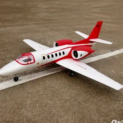 Dynam Cessna 550 Turbo Jet V2 Red 4S Twin 64mm EDF RC Jet w/ Flaps