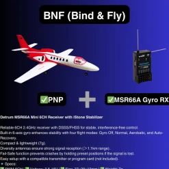 Dynam Cessna 550 Turbo Jet V2 Red 4S Twin 64mm EDF RC Jet w/ Flaps