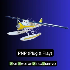 Dynam DHC-2 Beaver V2 Blue 4S Sea/Land RC Float Plane 1.5m w/ Flaps Plus Floats & Rubber Wheel
