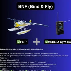 Dynam DHC-2 Beaver V2 Blue 4S Sea/Land RC Float Plane 1.5m w/ Flaps Plus Floats & Rubber Wheel