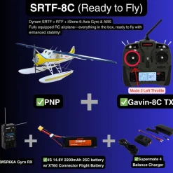 Dynam DHC-2 Beaver V2 Blue 4S Sea/Land RC Float Plane 1.5m w/ Flaps Plus Floats & Rubber Wheel