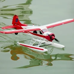 Dynam DHC-2 Beaver V2 Red 4S Sea/Land RC Float Plane 1.5m w/ Flaps Plus Floats & Rubber Wheel