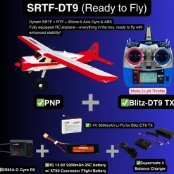 Dynam DHC-2 Beaver V2 Red 4S Sea/Land RC Float Plane 1.5m w/ Flaps Plus Floats & Rubber Wheel