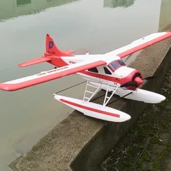 Dynam DHC-2 Beaver V2 Red 4S Sea/Land RC Float Plane 1.5m w/ Flaps Plus Floats & Rubber Wheel