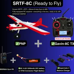 Dynam DHC-2 Beaver V2 Red 4S Sea/Land RC Float Plane 1.5m w/ Flaps Plus Floats & Rubber Wheel