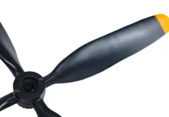 Dynam DYP-1028 13x6x4 4-Blade Plane Nylon Propeller Standard Rotation w/ Yellow Tips
