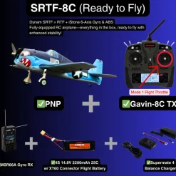 Dynam F6F Hellcat V2 4S RC Warbird Plane 1300mm w/ Flaps