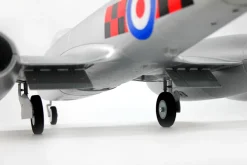 Dynam Gloster Meteor F8 V2 Silver 6S 12-Blade Twin Inrunner 70mm EDF RC Jet w/ Flaps
