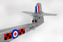 Dynam Gloster Meteor F8 V2 Silver 6S 12-Blade Twin Inrunner 70mm EDF RC Jet w/ Flaps