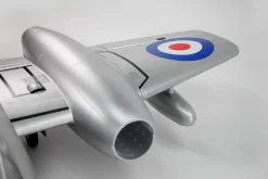 Dynam Gloster Meteor F8 V2 Silver 6S 12-Blade Twin Inrunner 70mm EDF RC Jet w/ Flaps