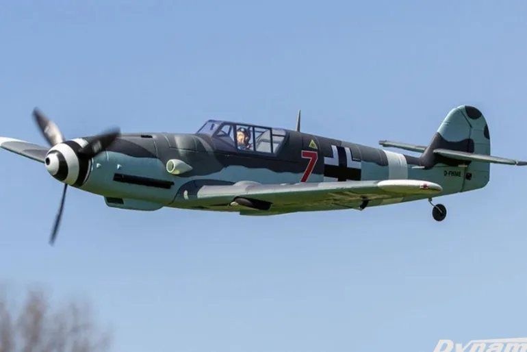 Dynam Messerschmitt BF-109 V2 4S RC Warbird Plane 1300mm w/ Flaps
