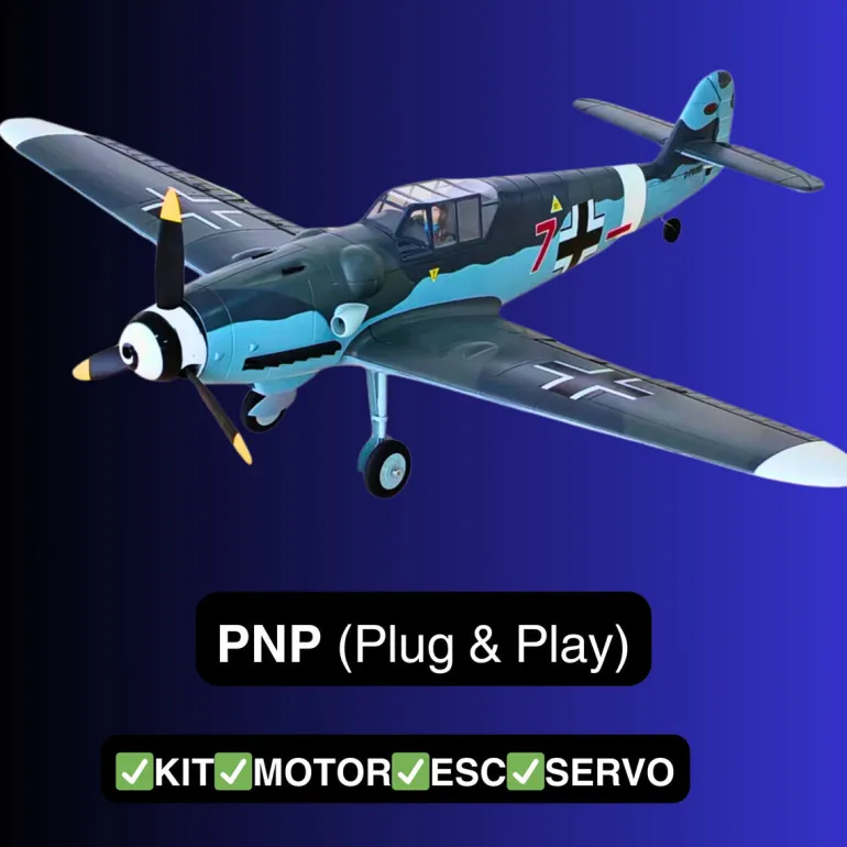 Dynam Messerschmitt BF-109 V2 4S RC Warbird Plane 1300mm w/ Flaps