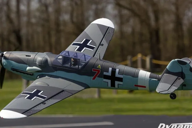 Dynam Messerschmitt BF-109 V2 4S RC Warbird Plane 1300mm w/ Flaps