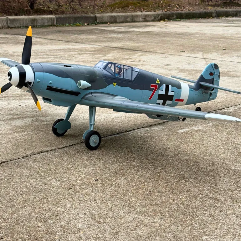 Dynam Messerschmitt BF-109 V2 4S RC Warbird Plane 1300mm w/ Flaps