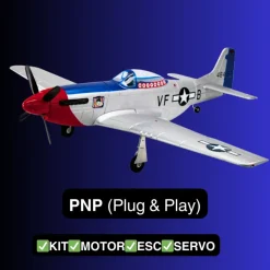 Dynam Mini P-51D Mustang V2 RC Warbird Plane 762mm 30