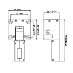Dynam 3.0mm Dia 75 Degree Metal E-Retract Landing Gear V3