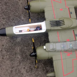 Dynam P-61 Black Widow Green 4S Twin Engine RC Warbird Plane 1500mm w/ Flaps