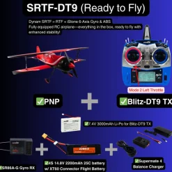 Dynam Pitts Python Model 12 Red 4S RC 3D Aerobatic Sport Biplane