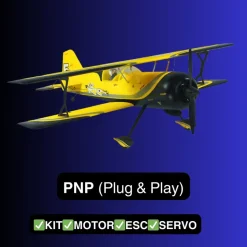 Dynam Pitts Python Model 12 Yellow 4S RC Aerobatic 3D Sport Biplane