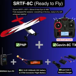 Dynam Primo RC Beginner Trainer Red STOL Bigfoot 4S 1450mm w/ Flaps