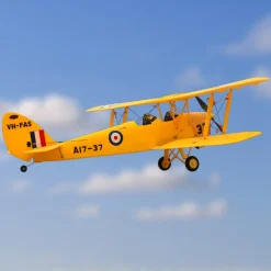 Dynam Tiger Moth DH. 82 V2 Yellow 4S RC Biplane 1300mm Wingspan