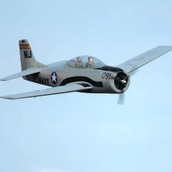 Dynam T-28 Trojan V2 Grey 4S RC Warbird Plane 1300mm w/ Flaps