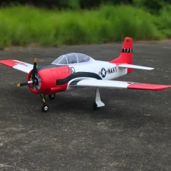 Dynam T-28 Trojan V2 Red 4S RC Warbird Plane 1300mm w/ Flaps