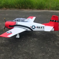 Dynam T-28 Trojan V2 Red 4S RC Warbird Plane 1300mm w/ Flaps