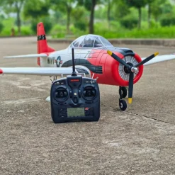 Dynam T-28 Trojan V2 Red 4S RC Warbird Plane 1300mm w/ Flaps