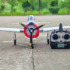 Dynam T-28 Trojan V2 Red 4S RC Warbird Plane 1300mm w/ Flaps