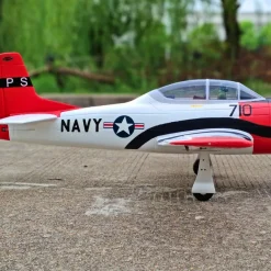 Dynam T-28 Trojan V2 Red 4S RC Warbird Plane 1300mm w/ Flaps