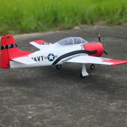 Dynam T-28 Trojan V2 Red 4S RC Warbird Plane 1300mm w/ Flaps