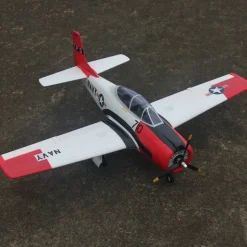 Dynam T-28 Trojan V2 Red 4S RC Warbird Plane 1300mm w/ Flaps
